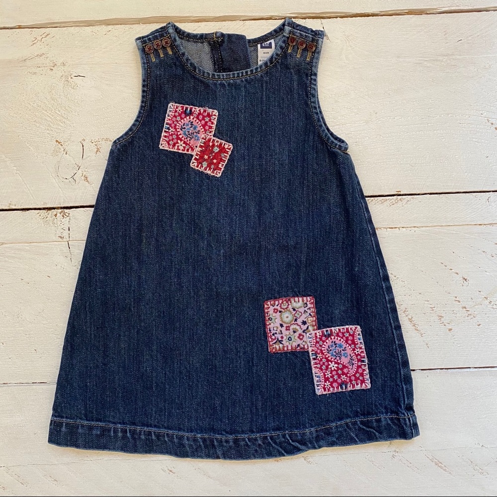 Baby Gap Denim Patchwork Jumper Dress
